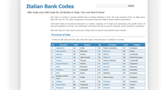 Desktop Screenshot of italianbankcodes.com